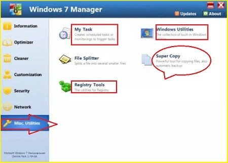 Yamicsoft windows 7 manager